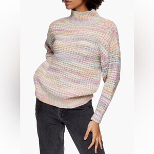 Topshop space dye chunky turtleneck sweater size small